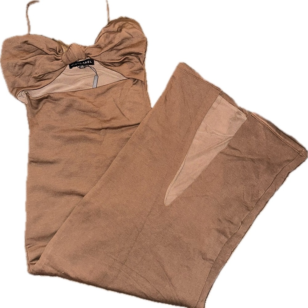 Jluxlabel brown maxi dress spaghetti strap